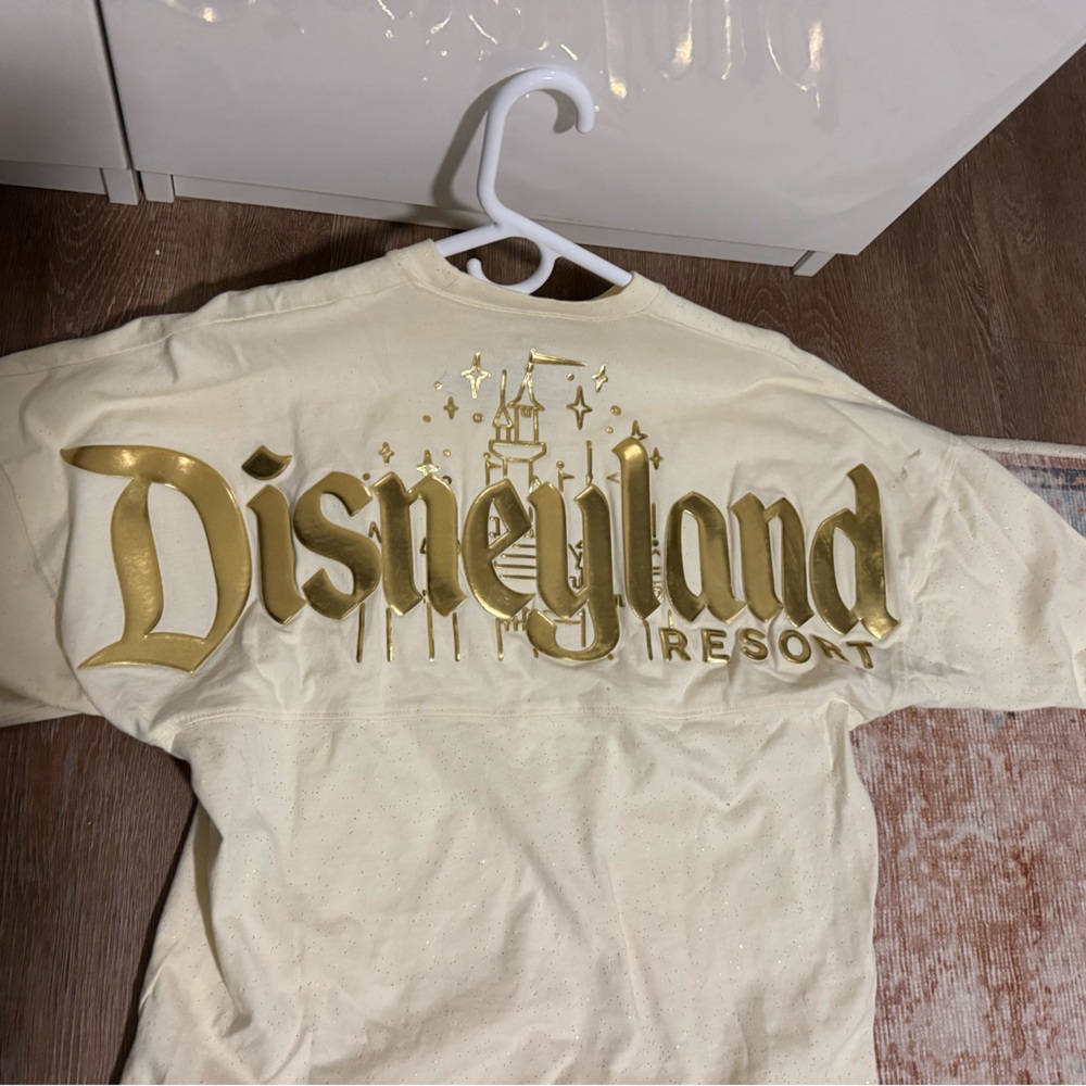 Disneyland Castle Spirit Jersey SPARKLING Disney Cream and Gold Hoodie